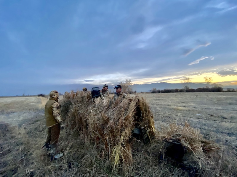 Ramsey Russell hunting canada goose in montana