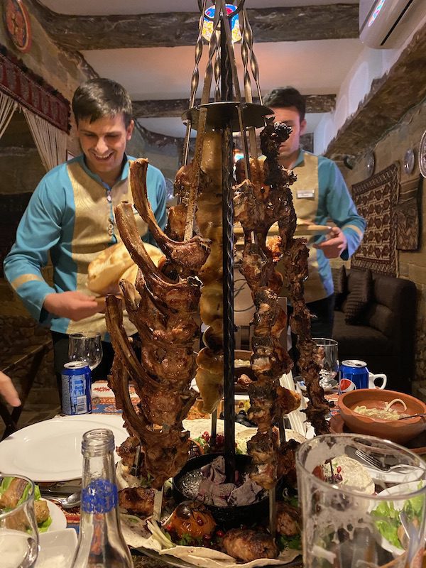 Azerbaijan Duck Camp Meal
