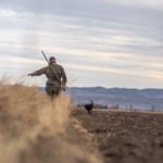 Ramsey Russell goose hunting in Montana with Char