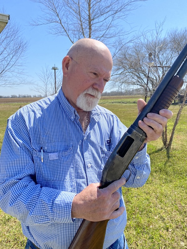 Benny Broussard with Market hunter Shotgun