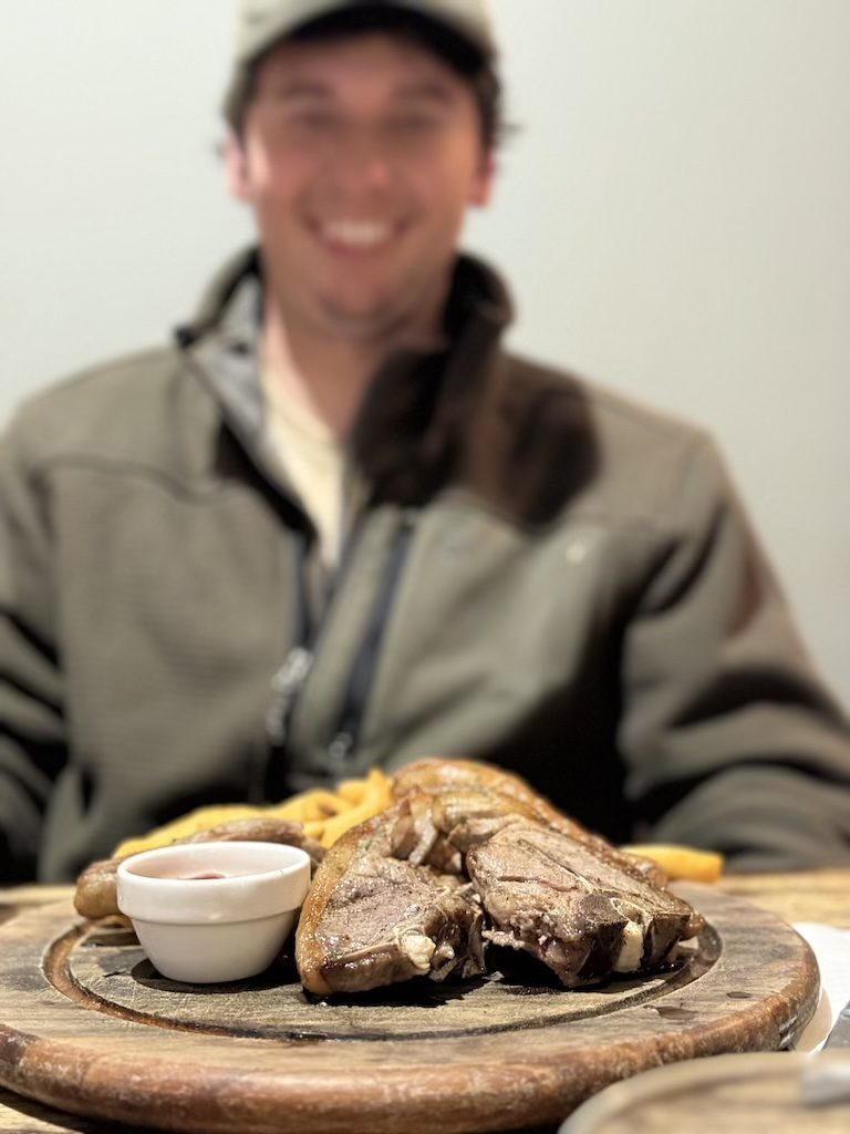 New Zealand lamb chops dinner